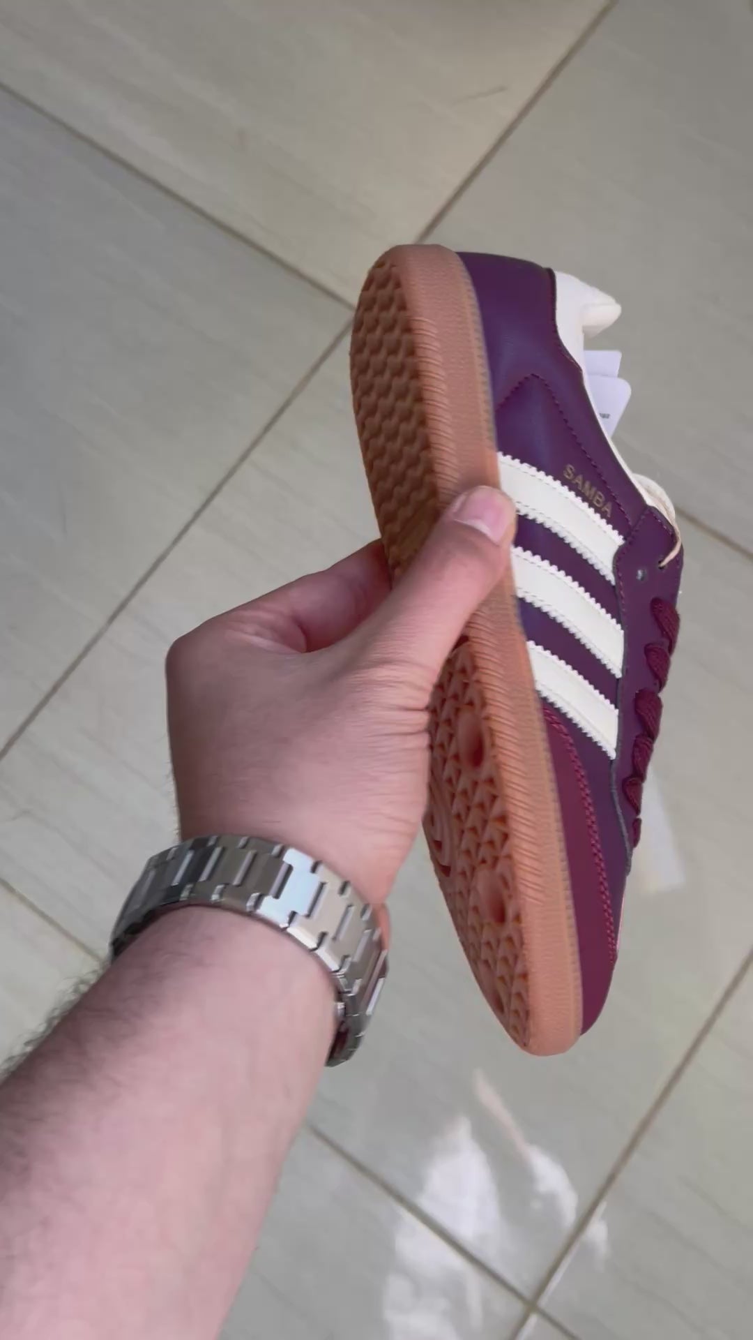 Adidas sampa maroon core white