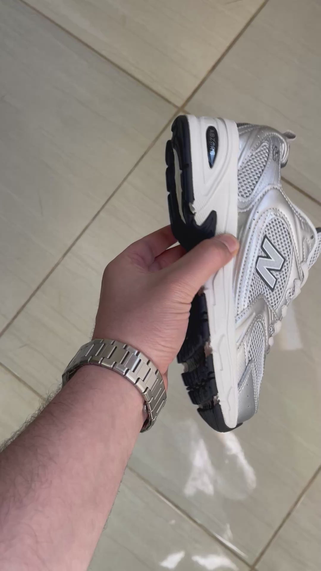 New balance 530 silver metallic