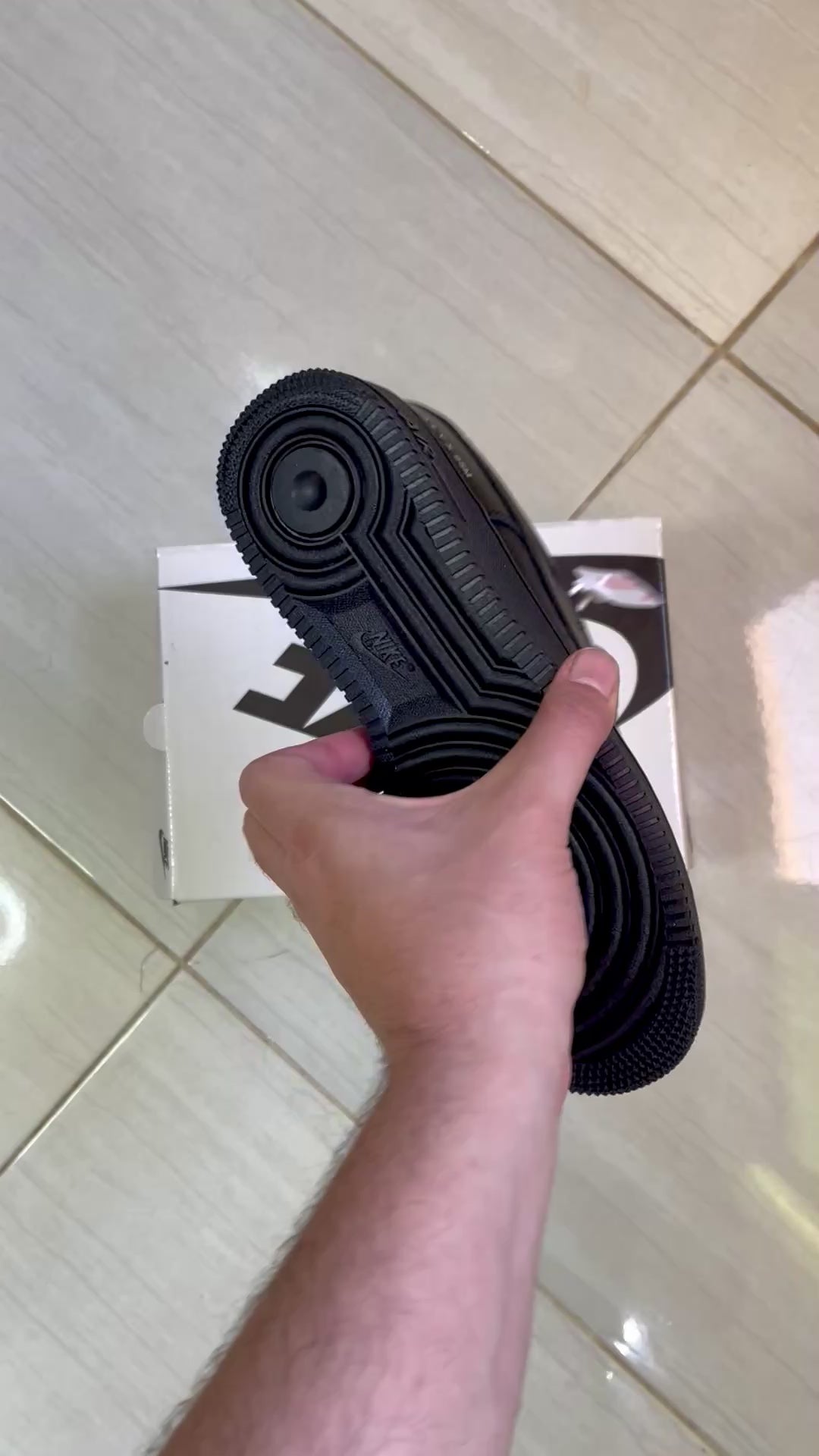 Air Force one black leather